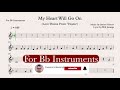 My Heart Will Go on (Titanic) Play along For Bb instrument