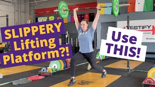 Slippery Lifting Platform?! Use THIS for Olympic Weightlifting \u0026 Strength Training