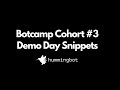 Botcamp Cohort #3 Demo Day Snippets | Trailing Geometric Grid, Cross DEX Arbitrage, & more