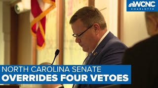 NC Senate acts quickly to seek to override 4 governor vetoes