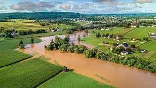 [DRONE FOOTAGE] Flooding in Ephrata, Pennsylvania - August 4, 2018