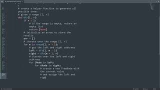 Leetcode 95. Unique Binary Search Trees II in Python | Python Leetcode | Python Coding Tutorial
