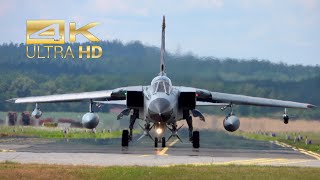 (4K) Panavia Tornado IDS Airdefender Livery Luftwaffe 44+69 departure at Neuburg Donau Airbase ETSN