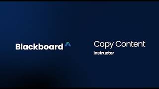 Copy content for Instructors in Blackboard