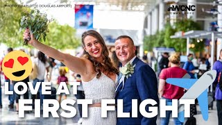 Love at first flight: Charlotte-based couple weds more than a year after fateful meeting on plane