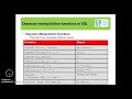 Unit 3 video 2 Character manipulation functions in SQL