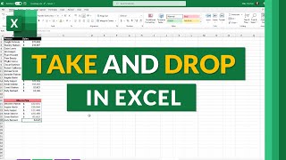 Excel TAKE and DROP - Two  Microsoft Excel new functions in 2022