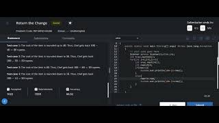 Return the change codechef solution starters 87