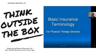 Basic Insurance Terminology for Physical Therapists