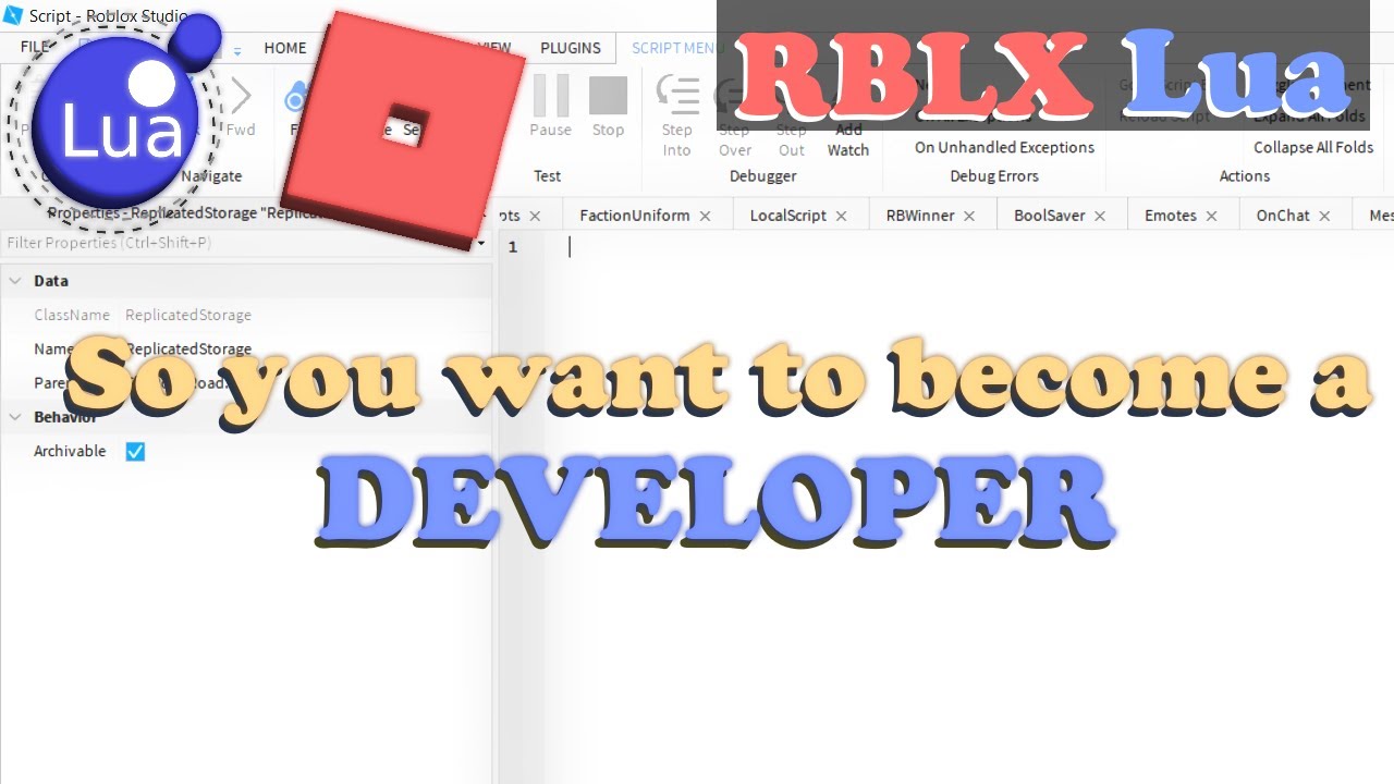 Variables Roblox Lua Youtube