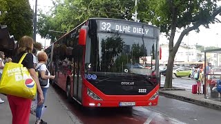 Bus MHD ride in Bratislava (Jazda Autobusom MHD v Bratislave) Linka 32