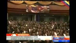 Reproducción del himno cubano en un acto oficial de Venezuela desata polémica en el país