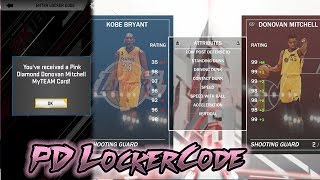 99 OVR Pink Diamond Locker Code! Better Than Kobe! Still Works! NBA 2k18 MyTeam