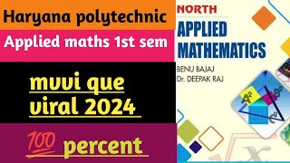 hsbte polytechnic 1st semester imp que Applied math #hsbte #importantquestions #hsbte polytechnic