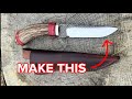 Making a Unique Deer Antler Handled Knife from an Old File | Christmas Gift