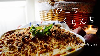 料理vlog｜フィレンツェ市内の様子｜パスタペペロンチーノで簡単ランチ｜旬の桃でお菓子作り｜鶏さんがオリーブ畑の丘にやって来る｜イタリア暮らし