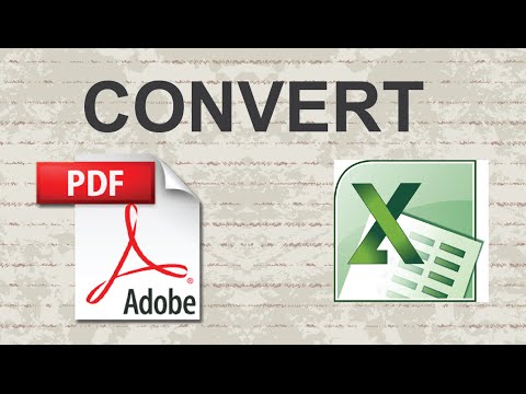 How to convert PDF to Excel How to convert PDF to Excel