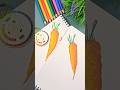 Use BLUE To Color CARROTS - COLOR THEORY #art #drawingtutorial #drawing #tutorial #acrylicmarkers