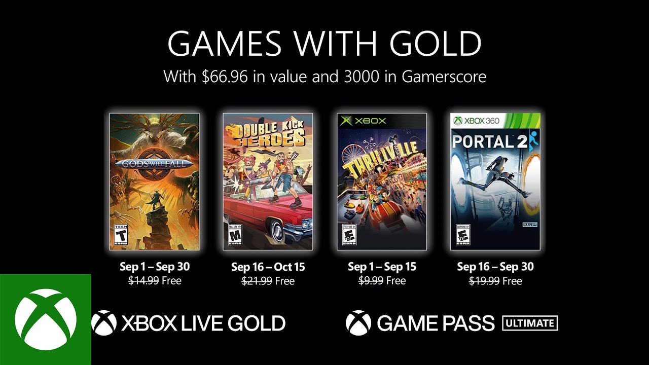 Xbox - September 2022 Games With Gold - YouTube