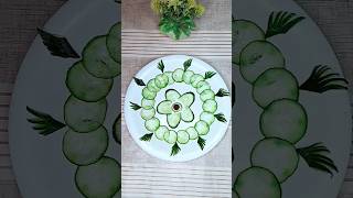 Vegetable Cutting skills/Salad decorations ideas #diy #saladcarving #cookwithsidra #cucumbercutting