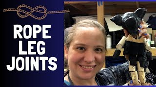 How to make leg rope joints for a marionette puppet