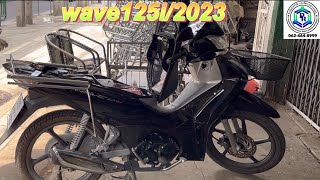 #wave125i /2023ติดตั้งตะแกรงขนาด 4ช่องนั่งคนเดียว +งวงยาว