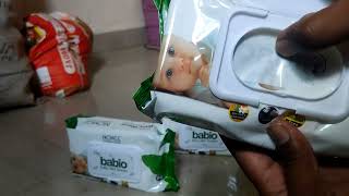 babio baby wet Towels / Novel Premium Tissues Unboxing Video