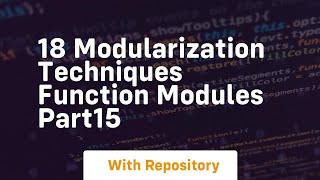 18 modularization techniques function modules part15