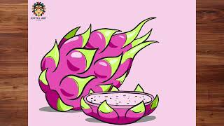 How to Draw A DRAGON FRUIT