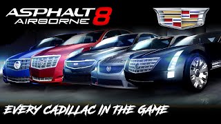 Asphalt 8: Full Cadillac Showcase (Every Car in-game)