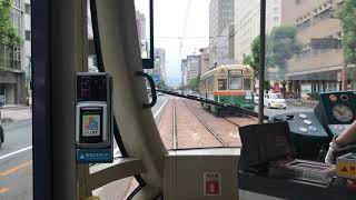 115・200801広電２０２０カープ電車５１０４Ｂ１号線市役所前⇒中電前運転