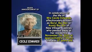 Cecile Edwards ~ Short Obituary