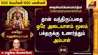 இறை அனுபவத்தை உணர வைக்கும் அற்புத நாமாவளி l 1000 Peyargal 1000Palangal - 918