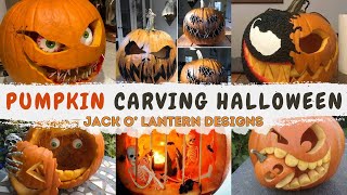 199+ Scary Pumpkin Carving Halloween Ideas 2025 | 👻 Easy & Creative Jack O’ Lantern Faces