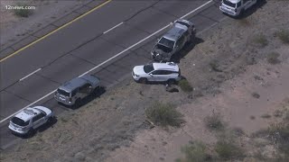 Pursuit ends in a crash in the far west Valley