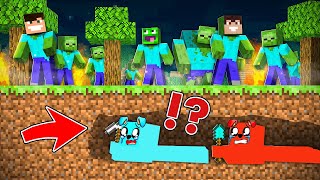 Luczek i Pimpek VS APOKALIPSA ZOMBIE Youtuberów w Minecraft