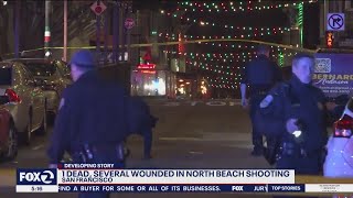 1 dead, 4 wounded in shooting outside of a North Beach strip club