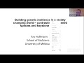 evoltree online seminar ary hoffmann building genetic resilience in a rapidly changing world