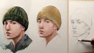 Portrait Painting Demonstration in Watercolor | Watercolour Painting