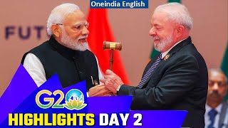 Highlights Day-2 of the G20 Summit | World Leaders Pay Tribute to Mahatma Gandhi | OneIndia News