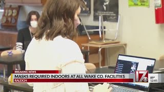 Wake County to require masks indoors at all government buildings