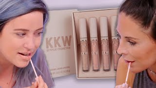 Trying KKW x Kylie Crème Liquid Lipsticks (Beauty Break)