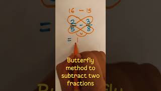 #Operations on Fractions #Subtract two fractions #fractions #butterfly method