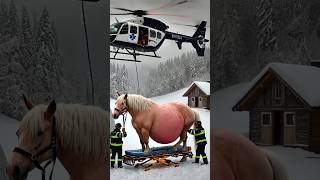 Rescue The pregnant Horse #shorts #shortsfeed #trendingshorts #youtubeshorts #viralshorts #animals