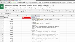 Lookup Functions 7: Random Number from a Range