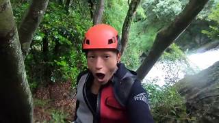 キャニオニング　 Canyoning  仁科川大滝（35mの滝）