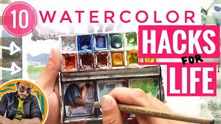 10 Watercolor HACKS for Life / BEST Watercolor Tips for Beginners