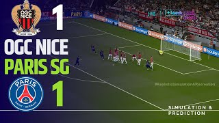 NICE 1-1 PSG / RÉSUMÉ | 2024 Ligue 1 simulation eFootball