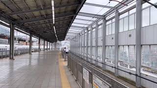 小倉駅に到着する500系新幹線こだまで博多へ