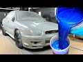 Unbelievable Transformation! Spraying Iconic World Rally Blue in High Gloss AutoFlex